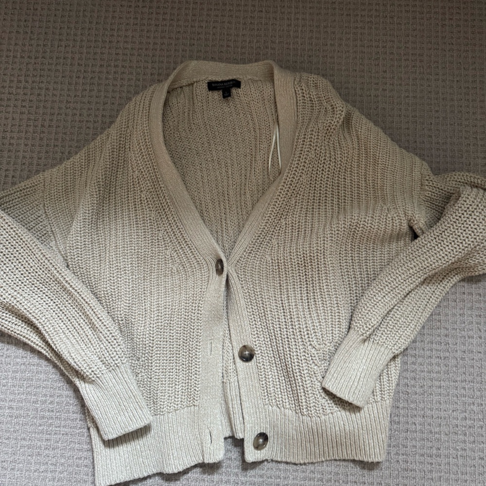 Women's Cream Cardigan Sweater
